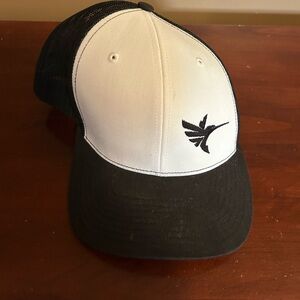 Hummingbird Black and White Logo Cap